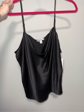 Nine West Black Satin Cowl Neck Camisole